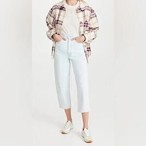 NWT $228 Anthropologie x EDWIN Dani Barrel Leg In Capri Relaxed Jeans Size25